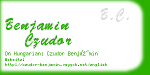 benjamin czudor business card